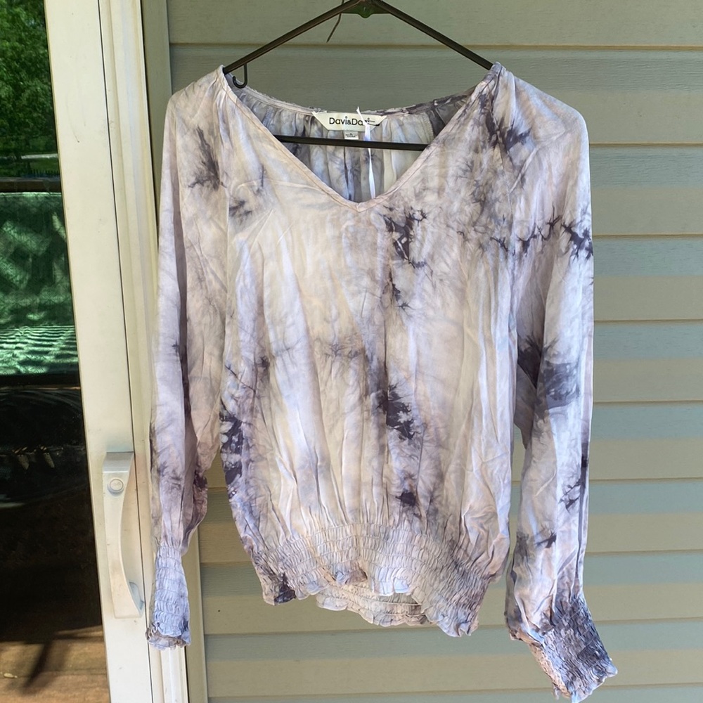 Davi & Dani tie dye blouse NWT signed Small